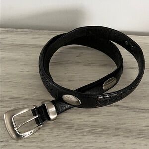 Greg Norman Collection Black Leather Belt